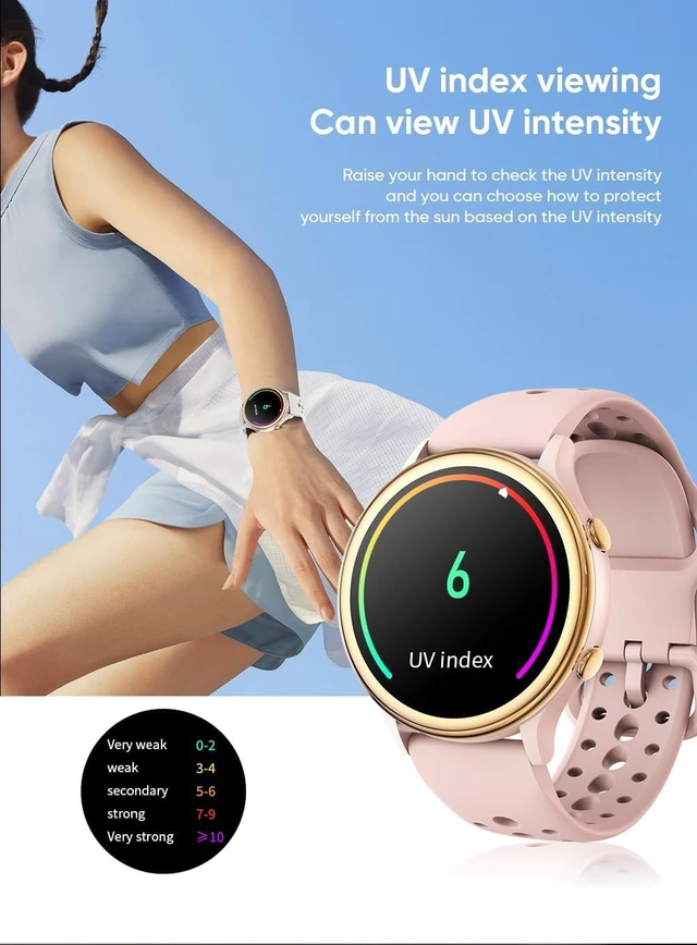 Alt view image 3 of 7 - Smart Watches for Women Android/iPhone, Fitness Trackers with Answer/Call | Step Counter/Sleep Tracker/Period/Heart Rate/SpO2 Monitor, Health Watch for 100+ Sports Modes, IP68 Waterproof, 2 Bands