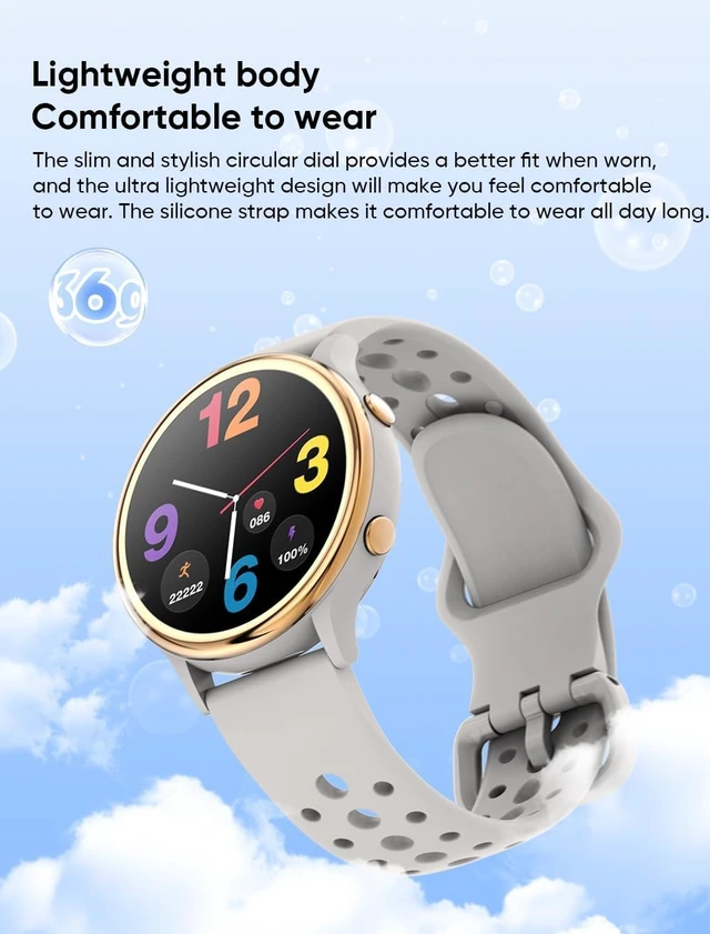 Alt view image 4 of 7 - Smart Watches for Women Android/iPhone, Fitness Trackers with Answer/Call | Step Counter/Sleep Tracker/Period/Heart Rate/SpO2 Monitor, Health Watch for 100+ Sports Modes, IP68 Waterproof, 2 Bands