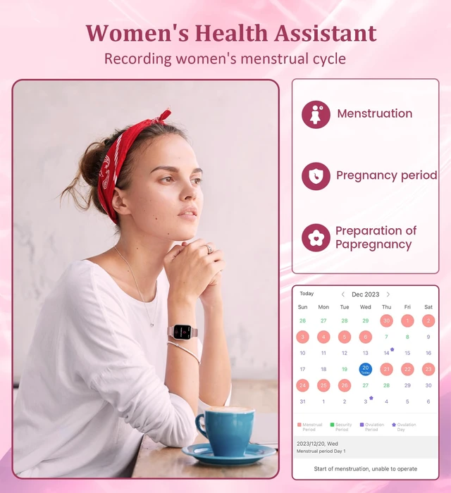 Alt view image 6 of 7 - 1.83'' Smart Watch for Women with Bluetooth Call (Answer/Dial), Activity Fitness Tracker with 100+ Sport Modes Heart Rate/Sleep Monitor Pedometer, Women Smartwatches Compatible Android Phone iPhone