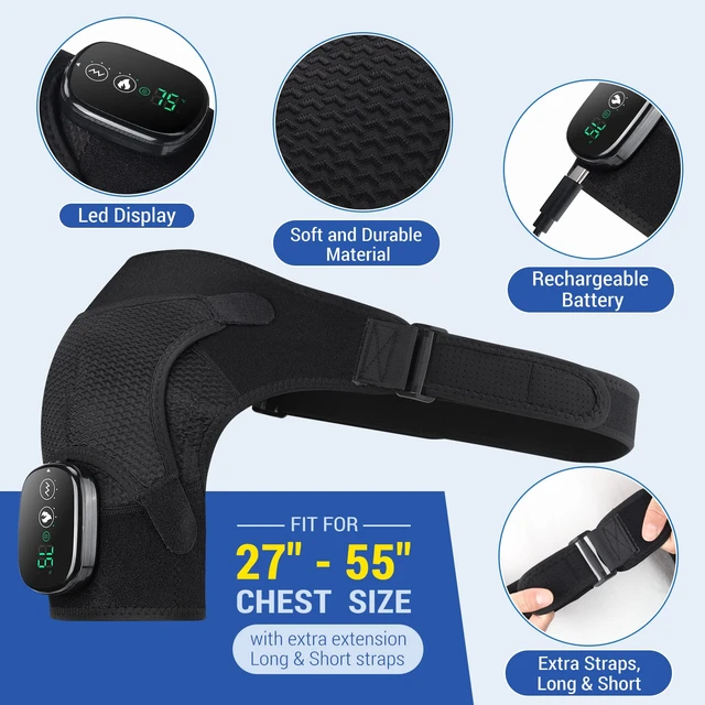 Alt view image 4 of 6 - Shoulder Heating Pad with Massage, FSA Eligible Items List, Heated Shoulder Wrap for Pain Cordless, HSA Approved Products Only