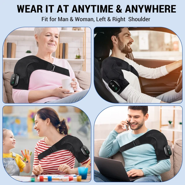 Alt view image 5 of 6 - Shoulder Heating Pad with Massage, FSA Eligible Items List, Heated Shoulder Wrap for Pain Cordless, HSA Approved Products Only