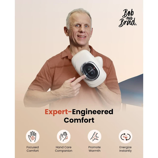 Alt view image 5 of 7 - Hand Massager with Heat and Individual Finger Compression | Upgraded 5 Intensities, FSA-HSA Eligible, Portable HandSpa Pro Hand Massager for Arthritis, Fatigue Relief, Birthday Gifts