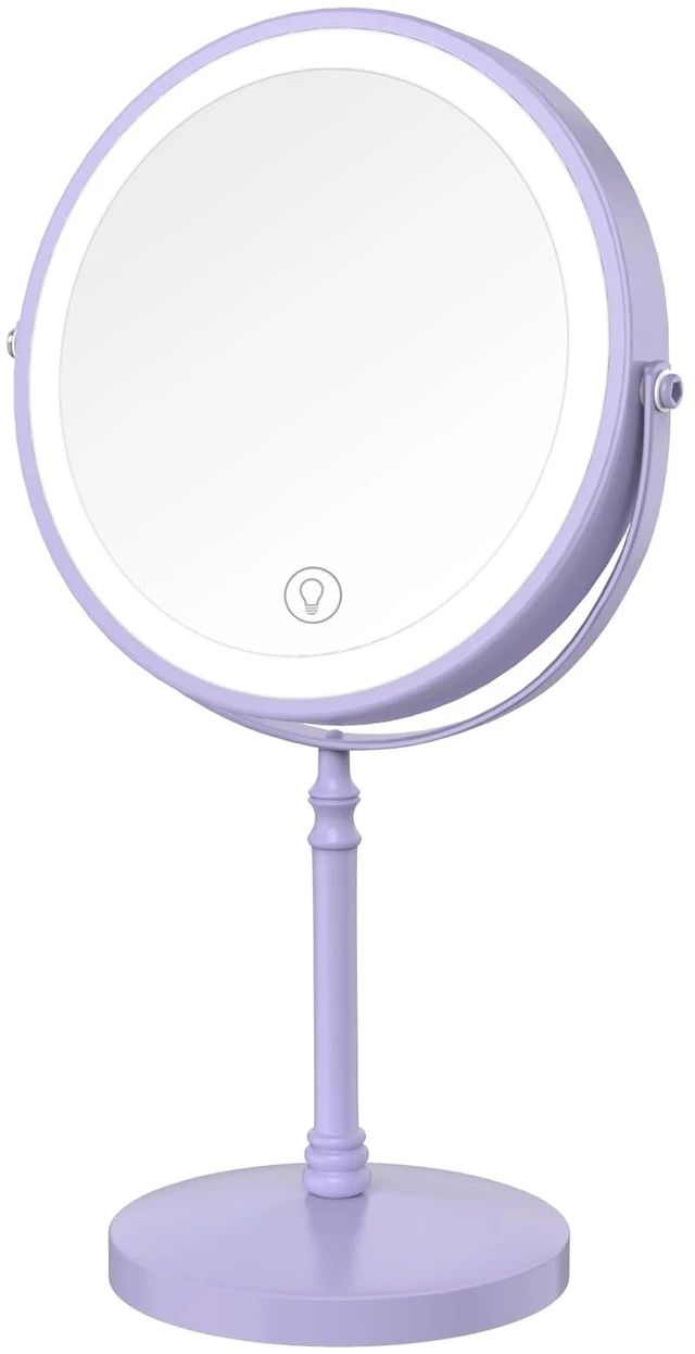 Main image of Makeup Mirror, Rechargeable Vanity Mirror with 3 Lights, 1X/10X | Adjustable Brightness, 3000mAh, Double-Sided, Gift for Mom, Women, Wife, Girls, Dorm Room Essential