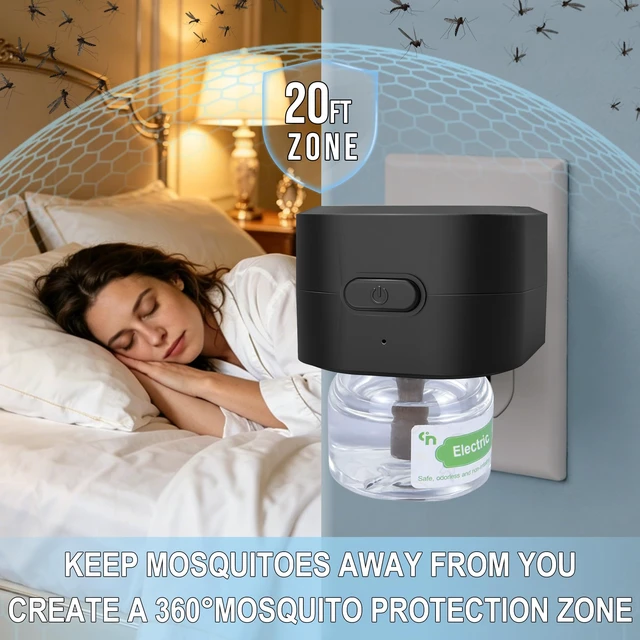 Alt view image 3 of 7 - Indoor Mosquito Repellent Device, Electric Mosquito Repellent Indoor Use | Plug in Mosquito Repeller for Home Bedroom Living Room Office Kitchen Hotel