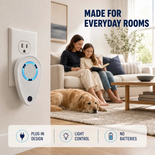 Alt view image 3 of 7 - Ultrasonic Pest Repeller for Mice, Rats and Insects, Plug-in, 2 Pack | An electric ultrasound repellent: home deterrent for mosquito, roach, rodent, bat, bee, wasp, tick, mole and earwig.