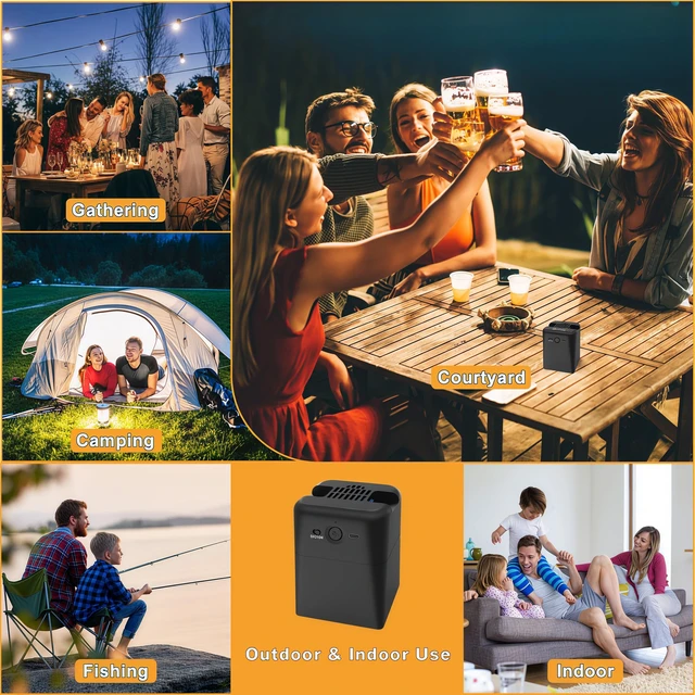 Alt view image 6 of 6 - 2-in-1 Mosquito Repellent Outdoor Patio, Rechargeable Portable Mosquito Repeller Device for Backyard, Poolside, Decks, Porches, Camping