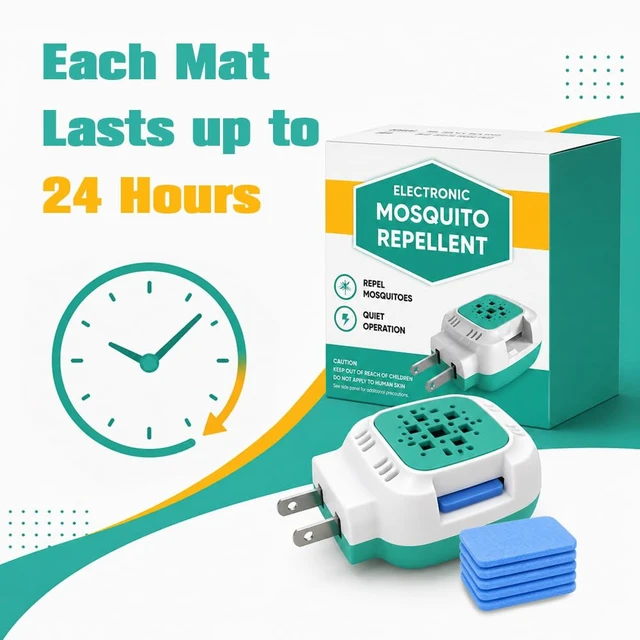 Alt view image 6 of 7 - Mosquito Repellent Indoor Use, Plug in Mosquito Repellant-30 Pcs | Mosquito Deterrent with 20' Zone, Keep Mosquito Away from Home, Bedroom