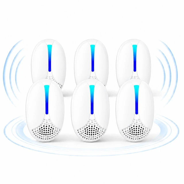 Main image of 2026 Upgraded Ultrasonic Pest Repeller Indoor, Plug-in Mouse Traps, WHT 6P | Electronic Pest Control for Mouse, Rat, Ant, Roach, Spider, Mosquito and Bug in Home, Office, Store, Garage and Kitchen