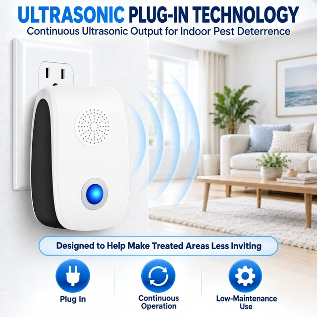 Alt view image 4 of 7 - 8 Pack Pest Repellent Ultrasonic Plug in Ultrasonic Pest Control Repeller | Electronic Mice Repellent Indoor Rodent & Insect Deterrent for Roaches,Rats,Bugs,Spiders,Mosquitoes for House,Garage,Office