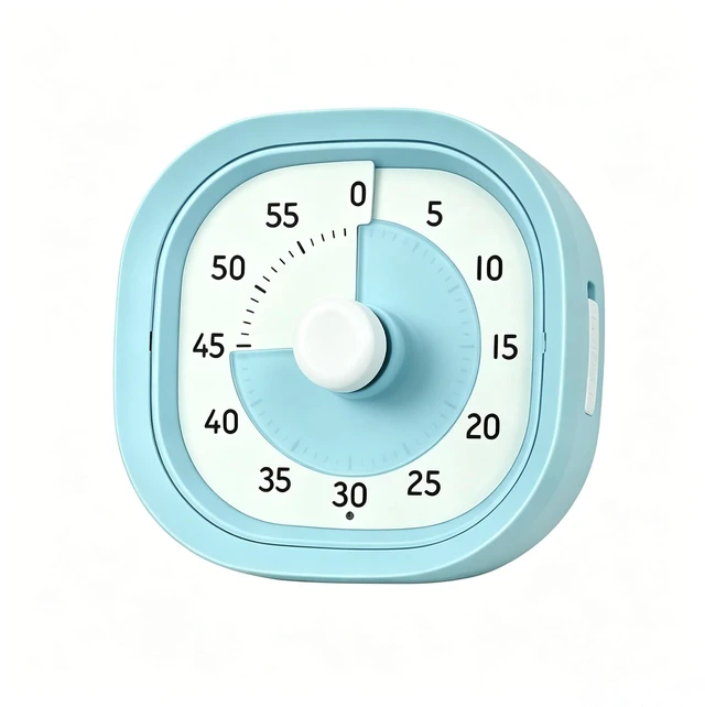 Main image of 60 Minute Visual Timer,Silent Time Management Tool (Blue) | kitchen timer,Timers for classroom, kitchen,home and office, No ticking sounds,60 Minute Countdown Timer