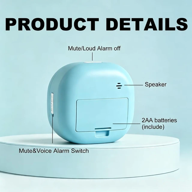 Alt view image 3 of 7 - 60 Minute Visual Timer,Silent Time Management Tool (Blue) | kitchen timer,Timers for classroom, kitchen,home and office, No ticking sounds,60 Minute Countdown Timer