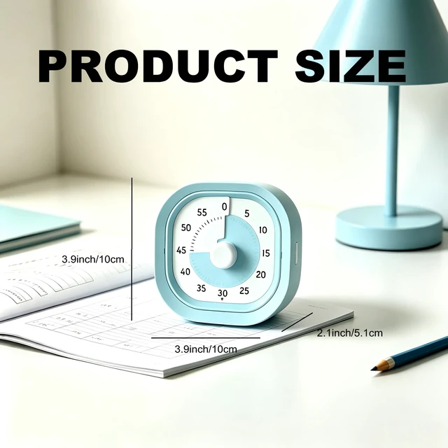 Alt view image 2 of 7 - 60 Minute Visual Timer,Silent Time Management Tool (Blue) | kitchen timer,Timers for classroom, kitchen,home and office, No ticking sounds,60 Minute Countdown Timer