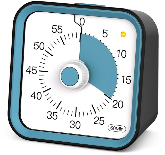 Main image of Visual Timer for Kids, Countdown Timer with Pause Function, Black | Timer for Kitchen Cooking, Classroom, Study, Toddler, ADHD, Cute Timer Clock, Alarm 3 Volume Levels, Light Indicator