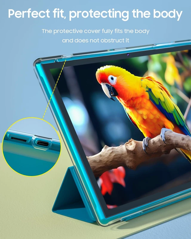 Alt view image 6 of 7 - Android Tablet 2 in 1 with Keyboard Case Mouse Stylus, 10 inch Tablet Android 15 Tablets PC, 8GB RAM+32GB ROM Support 1TB Expandable, 6000mAh Battery 10.1" Tableta 2MP+8MP Dual Camera WiFi-6 Tablets