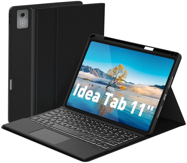 Main image of Keyboard Case Touch for Lenovo Idea Tab 11" 2025, Bluetooth Keyboard with Trackpad & Twill Cover Case & Adjustable Kickstand & Lighting Keys for Lenovo Idea Tab 11 inch