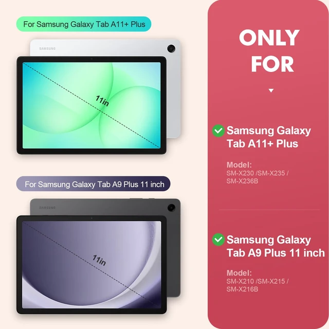 Alt view image 2 of 7 - for Galaxy Tab A11/A9 Plus case with Keyboard 10.9inch | Mouse and 7 Color Rainbow Backlight Magnetic Keyboard,PU Leather Cover with Pencil Holder for Galaxy A11+/A9+,Pink