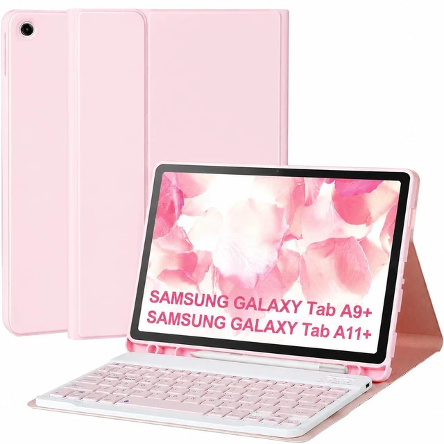Main image of Keyboard Case for Samsung Galaxy Tab A11+/ A9+ Plus 2025/2023 11,Pink | Case with Keyboard for Samsung Tab A11+ with S Pen Holder,Detachable Bluetooth Keyboard for Galaxy Tab A9+ Auto Wake/Sleep