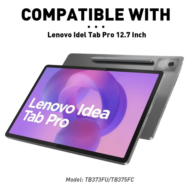 Alt view image 2 of 7 - Keyboard Case Touch for Lenovo Idea Tab Pro 12.7" 2025, Keypad w/Trackpad | Bluetooth Keyboard with Trackpad & Twill Cover Case & Adjustable Kickstand & Lighting Keys for Lenovo Idea Tab Pro 12.7 inch