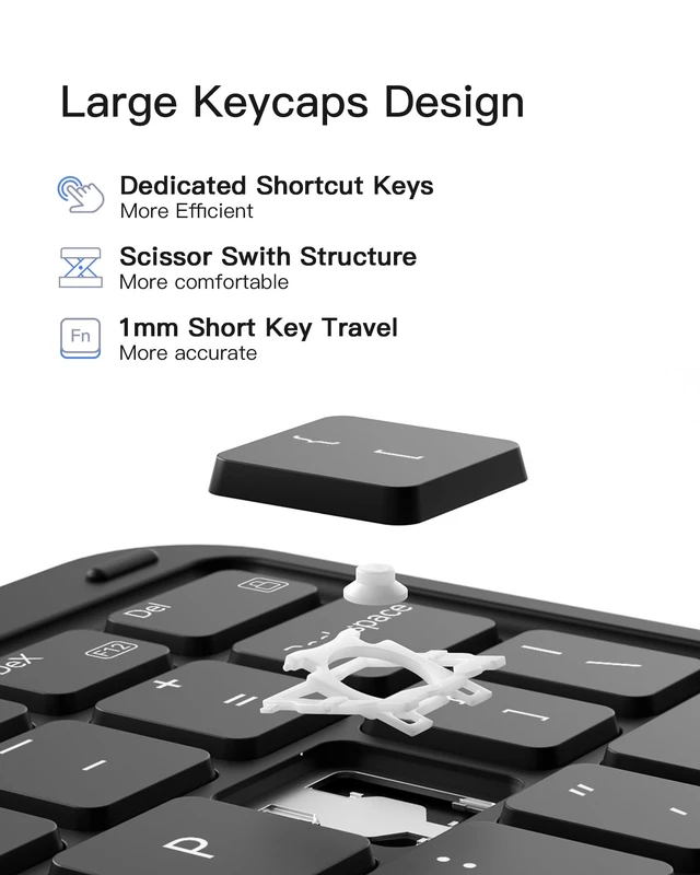 Alt view image 6 of 7 - for Galaxy Tab S10 S9, Magnetic Detachable Bluetooth Keyboard | For Samsung Galaxy Tab S10 Lite/S10 FE/S9 FE 10.9"/S9 11", With Touchpad, Portrait/Landscape, Pencil Holder, Ace Touch, Black