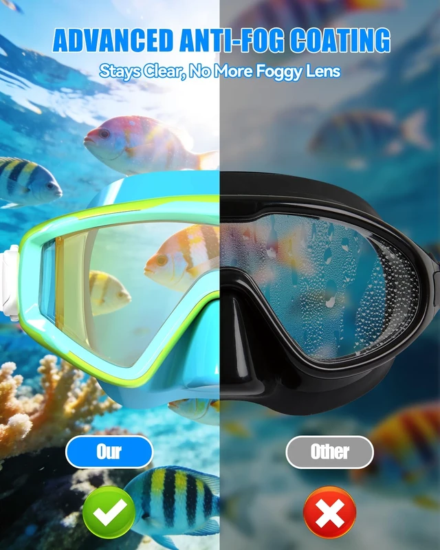 Alt view image 2 of 7 - Swim Goggles for Adult Kid 220° Wide View Goggles for Swimming | Anti Fog & UV Swimming Goggles, No Leak Pool Beach Essentials for Men Women Youth Boy Girls