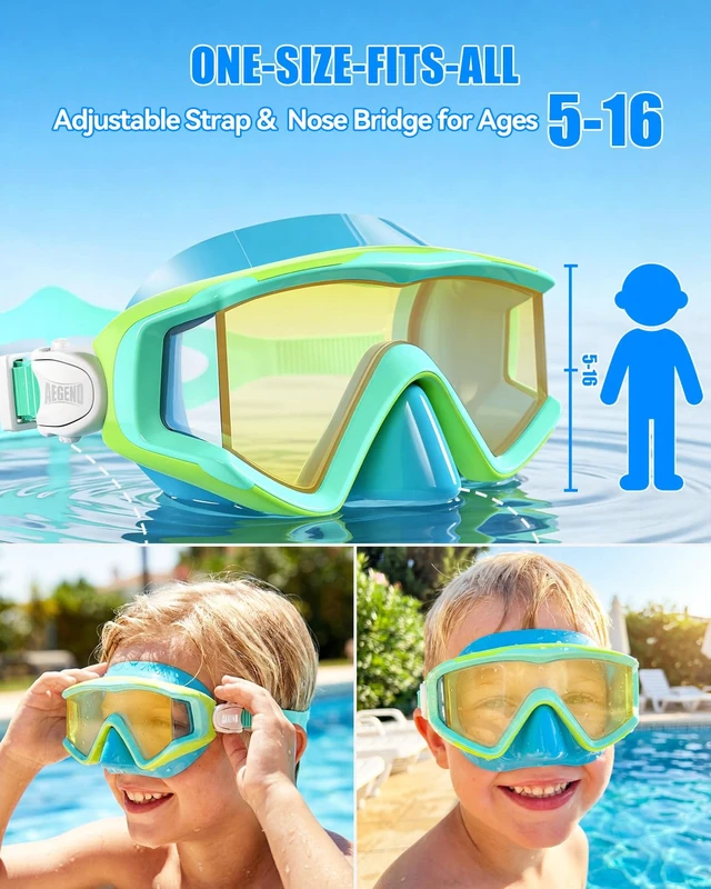 Alt view image 4 of 7 - Swim Goggles for Adult Kid 220° Wide View Goggles for Swimming | Anti Fog & UV Swimming Goggles, No Leak Pool Beach Essentials for Men Women Youth Boy Girls