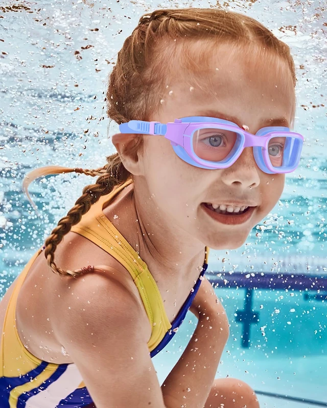 Alt view image 7 of 7 - Kids Swim Goggles 6-14, Anti-Fog UV Protection | Soft Adjustable Strap, Leakproof Seal, Comfortable Fit, Durable Material, Vibrant Colors, Clear Underwater Vision