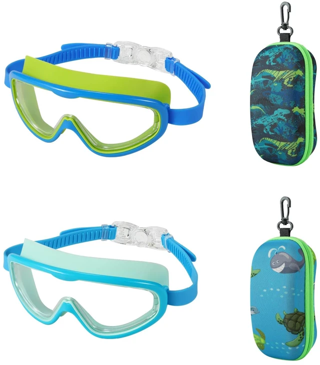 Main image of Swim Goggles 2 Pack Anti-Fog UV Proection Wide View Swimming Goggles for Kids 3-8
