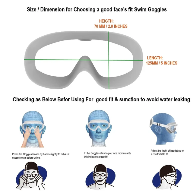 Alt view image 5 of 6 - Swim Goggles 2 Pack Anti-Fog UV Proection Wide View Swimming Goggles for Kids 3-8