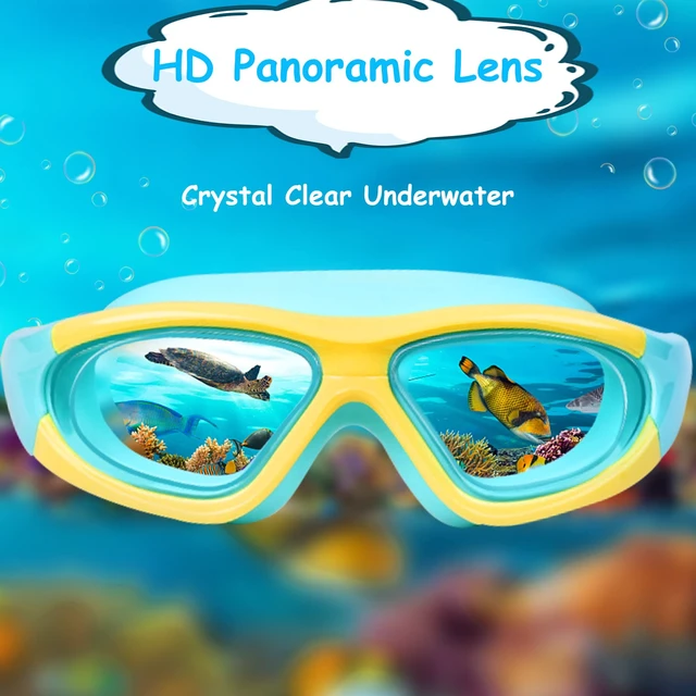 Alt view image 3 of 7 - Goggles for Swimming Kids 2 Pack, Anti-Fog Wide View Anit-UV Pool Goggles, Leakproof Quick Adjustable Silicone Strap Swim Glasses for Boys Girls Kids Age 3-12
