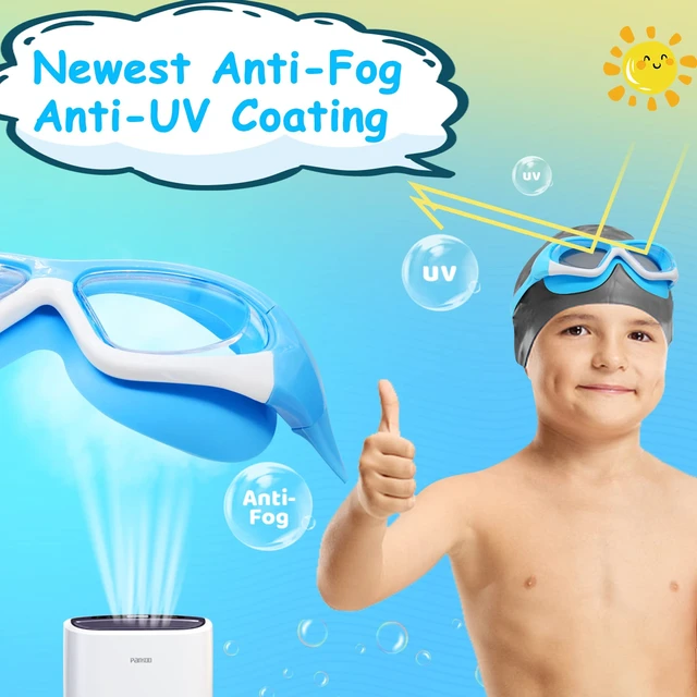 Alt view image 2 of 7 - Goggles for Swimming Kids 2 Pack, Anti-Fog Wide View Anit-UV Pool Goggles, Leakproof Quick Adjustable Silicone Strap Swim Glasses for Boys Girls Kids Age 3-12