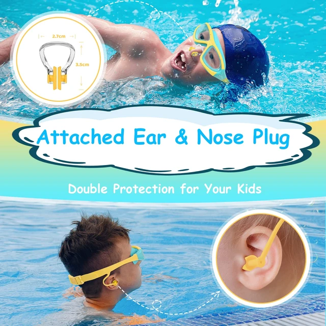 Alt view image 6 of 7 - Goggles for Swimming Kids 2 Pack, Anti-Fog Wide View Anit-UV Pool Goggles, Leakproof Quick Adjustable Silicone Strap Swim Glasses for Boys Girls Kids Age 3-12