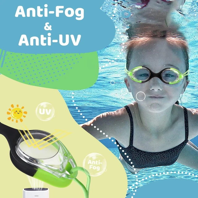 Alt view image 4 of 7 - Kids Swim Goggles 2 Pack, Bungee Strap No Hair Pulling, Anti Fog Waterproof Goggles for Boys Girls Youth Ages 3-14, Soft Silicone Seal for Pool Beach, Toddler Swim Accessories