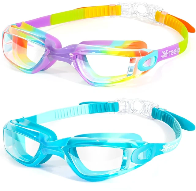 Main image of Kids Swim Goggles 2 Pack Swimming Goggles for Kids 6-14 5-7 4-7 3-6 3-5 Boys Girls Toddler Goggles Anti Fog UV Protection Waterproof No Leak Clear Swim Goggles Water Pool Beach Goggles