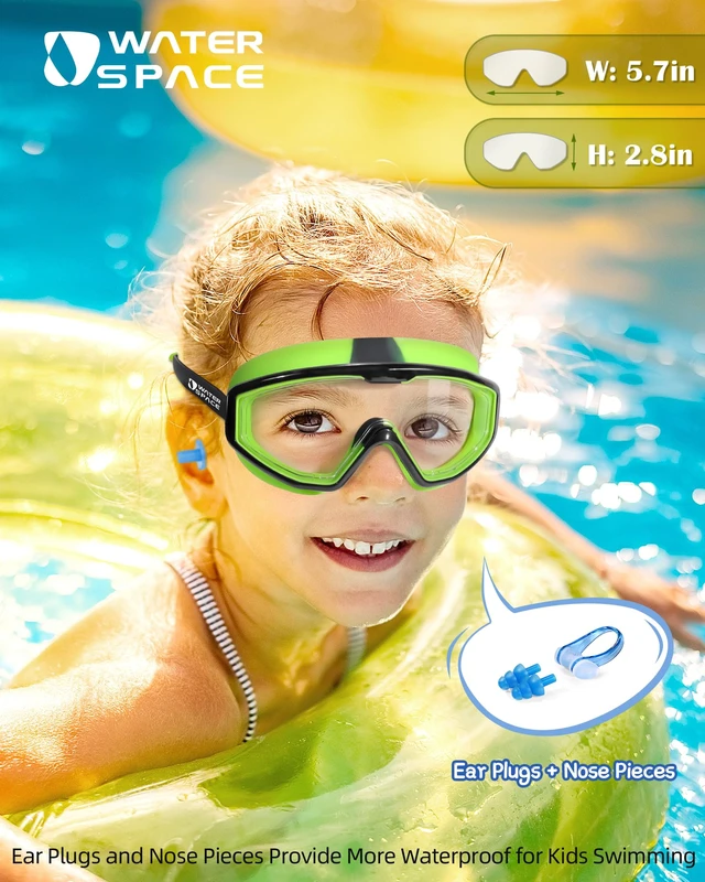 Alt view image 2 of 6 - 2 Pack Swim Pool Goggles for Kids Boys Girls Youth Aged Toddler 3-6 4-7 6-14 8-12 Anti-fog UV Protection and Waterproof 180° Panoramic Clear Wide Vision, Underwater No-Leaking