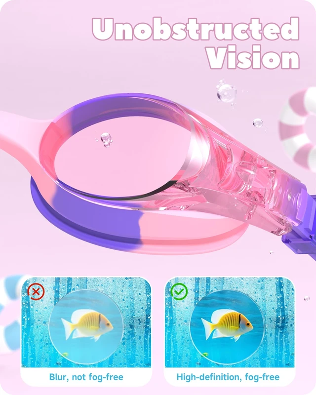Alt view image 3 of 7 - Kids Swim Goggles, Kids Swimming Goggles Anti-fog No Leaking Girls Boys for Age 3-12