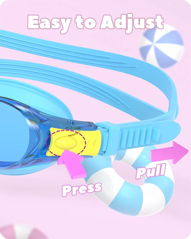 Alt view image 7 of 7 - Kids Swim Goggles, Kids Swimming Goggles Anti-fog No Leaking Girls Boys for Age 3-12