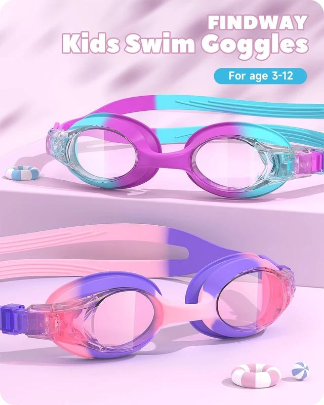 Alt view image 2 of 7 - Kids Swim Goggles, Kids Swimming Goggles Anti-fog No Leaking Girls Boys for Age 3-12