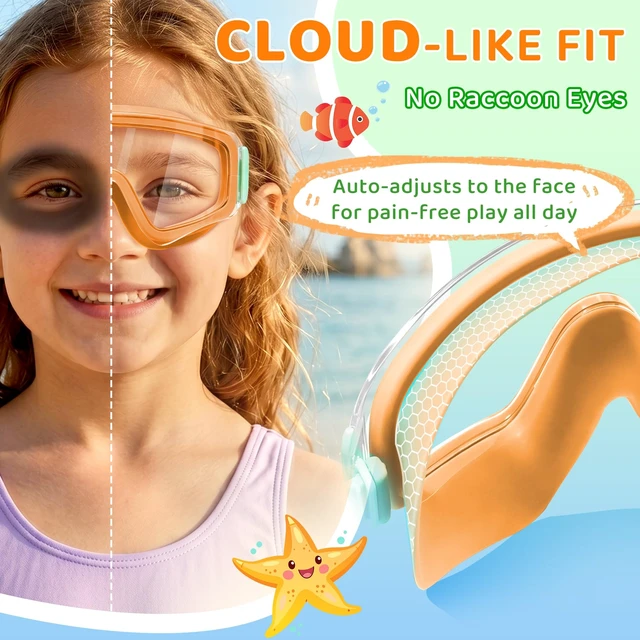 Alt view image 5 of 7 - 2 Pack Kids Swim Goggles for 3-14, Anti-Fog UV Protection Wide View Pool Goggles for Toddler Youth Boys Girls