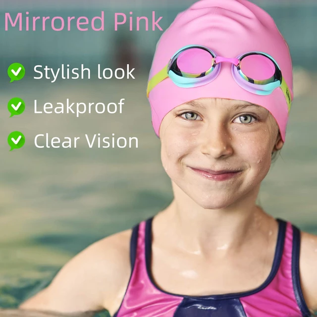 Alt view image 7 of 7 - Kids Swim Goggles Anti Fog & UV Girls Toddler Boys for 3-12 | 2 Pack Swimming Goggles for Kids Child with 3 Nose Pieces Soft Silicone Leak Proof Wide Clear View Clip Pool Racing with Case