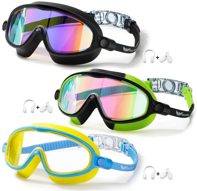 Main image of 3 Pack Kids Swim Goggles for Ages 3-14, Anti-Fog UV Protection Swimming Goggles with Wide View Panoramic Lenses
