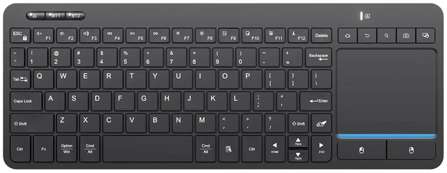 Main image of Multi-Device Wireless Bluetooth Keyboard with Touchpad-QWERTY | Wireless Keyboard with Multi--Touch Big Size Trackpad,Support 3 Devices for PC,Windows, Android, Chrome OS, Laptop, Tablet