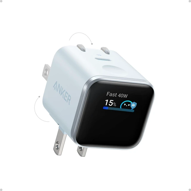 Main image of Nano Smart Display Charger, 45W Max Fast Charger USB C for iPhone 17 | 180° Foldable Plug,Smart Recognition, Care Mode GaN USB C Charger Block for iPhone 17/16 (Non-Battery,1 USB-C Port,No Cable)