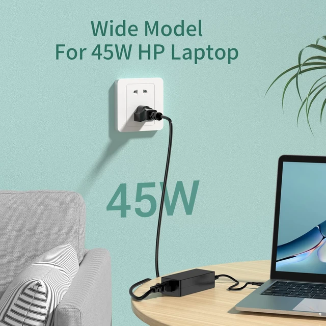 Alt view image 2 of 7 - Universal Chromebook Charger USB C 45W Laptop Charger Type C Replacement for Lenovo HP Dell Acer Asus Travel Spare AC Adapter Power Cord 8ft