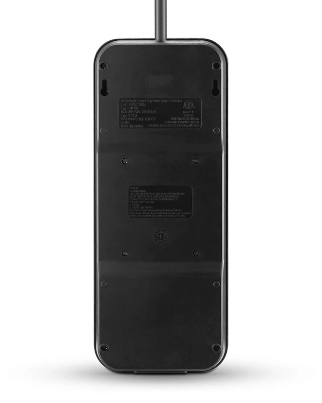 Alt view image 2 of 7 - 12-Outlet Surge Protector Power Strip with 8 USB Charging Ports (5V/10A), 2500J,6-Foot Cord