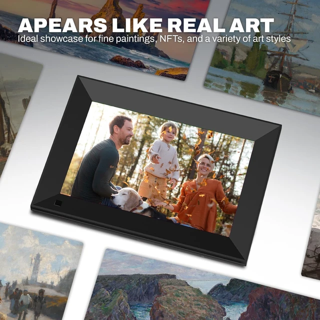 Alt view image 2 of 7 - FRAMEO 8" Digital Picture Frame, Touchscreen Small Display, 16GB | 1280x800 HD, Easy Photo and Video Sharing from Anywhere, Auto-Synced Calendar, Quick Setup, Thoughtful Gift for Loved Ones