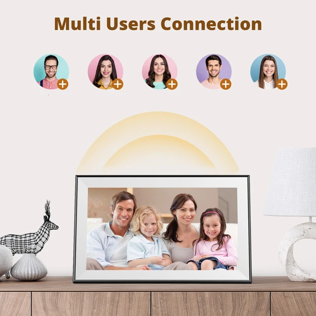 Alt view image 5 of 7 - 15.6 Inch Large WiFi Digital Picture Frame | Digital Photo Frame with 32GB Storage, 1080P Touch Screen,Share Photos/Videos Instantly via Free App Best Gifts for Mom