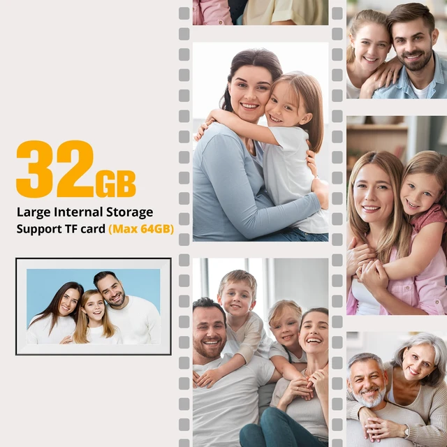 Alt view image 6 of 7 - 15.6 Inch Large WiFi Digital Picture Frame | Digital Photo Frame with 32GB Storage, 1080P Touch Screen,Share Photos/Videos Instantly via Free App Best Gifts for Mom