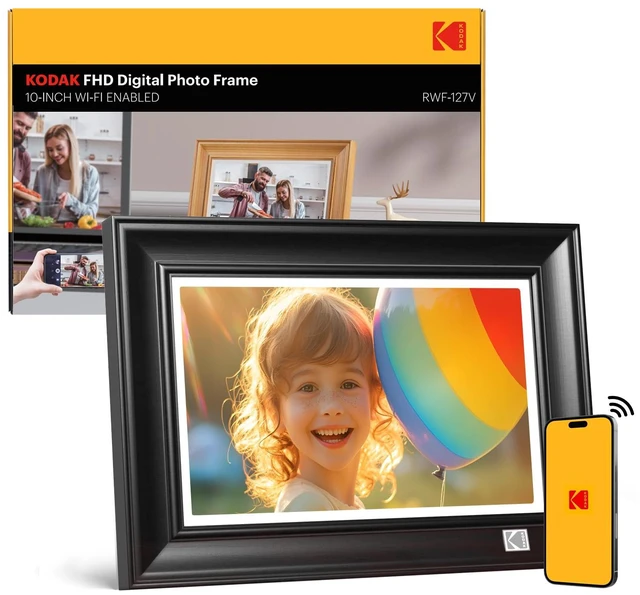 Main image of WiFi Digital Picture Frame, 1920 x 1200 HD Touchscreen Digital Photo Frame, 10.1 Inches Intelligent Electronic Picture Frame with 32 GB,Auto-Rotate, Share Moments Instantly Gifts(Wood Frame)