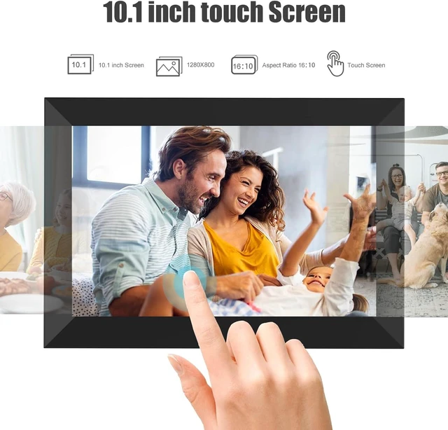 Alt view image 3 of 6 - Digital Picture Frame WiFi 10.1 Inch Smart Digital Photo Frame with 1280x800 IPS HD Touch Screen, Auto-Rotate and Slideshow, Easy Setup to Share Photos or Videos Remotely via App from Anywhere
