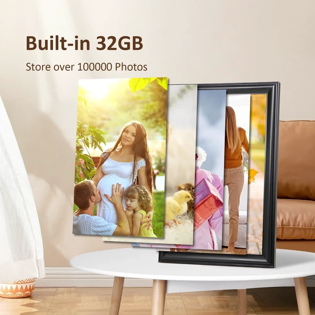 Alt view image 7 of 7 - 16 Inch Large Digital Picture Frame, WiFi Digital Photo Frame with 1920 * 1080 IPS Touchscreen, 32GB Storage, Auto-Rotate, Wall Mountable, Easy Setup, Slideshow Photos and Videos